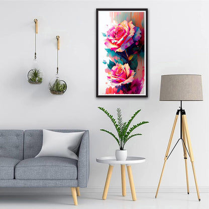 ZHUMUTO Large 5D Diamond Art Painting Kits for Adults,15.7x27.5inch Flowers Roses B DIY Full Round Drill Diamond Dots Large Size,Big Gem Art and Crafts for Home Wall Decor Gifts