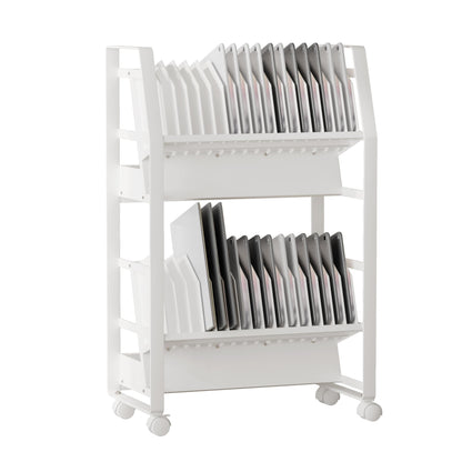 Chromebook Cart, Mobile Chromebook Charging Cart for iPads,Laptop Charging Cart , Chromebook Charging Station for Classroom, Compatible with Any Screen SizeEquipped with a 32-bit socket power strip.