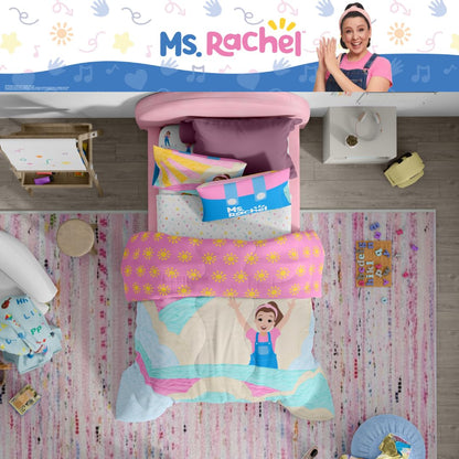 Ms. Rachel Educational Adventures Bedding Super Soft Cozy 3 Piece Microfiber Sheet Set, Twin, (Officially Licensed Product) By Franco Kids