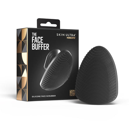 MANSCAPED® The Face Buffer - Men's Silicone Face Scrubber for Nourishing, Deep Cleaning & Exfoliating Your Skin, No-Slip Suction Cup Handle, Gentle Face Massage, 1-Pack