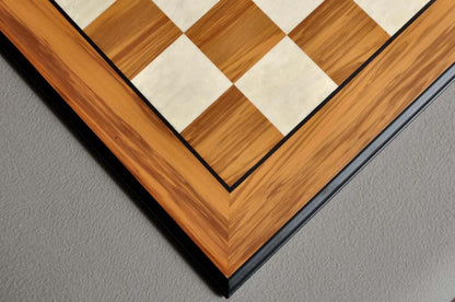 The House of Staunton Standard Traditional Chess Board - 2.25" (Olivewood & Bird's Eye Maple - Satin Finish)