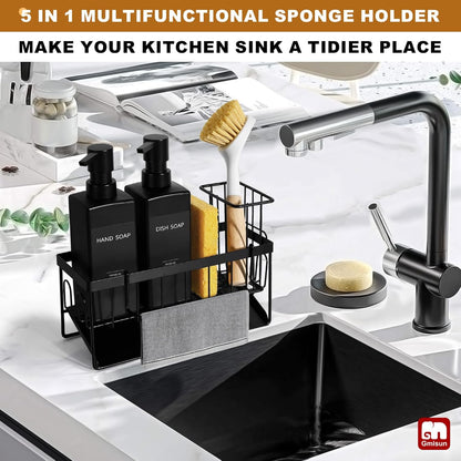 12 oz 350 ml Set, Set GMISUN Dish Soap Dispenser, fl / Dual Kitchen Soap Dispensers with Sponge Holder, Customized