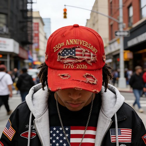 250 Anniversary USA Hat - Ripped Denim Baseball Cap for Men & Women | Celebrate 250 Years