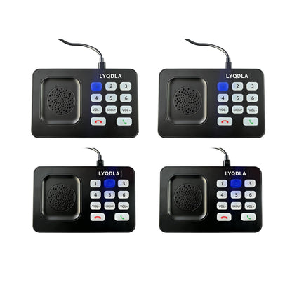 Intercoms Wireless for Home, Office, Elderly Care, Two-Way Wireless Intercom System, Clear Sound Intercom with 1400 Feet Range, Easy to Use, 8 Volume Adjustment, Auto-Answer, Silent Mode(4 pack,black)