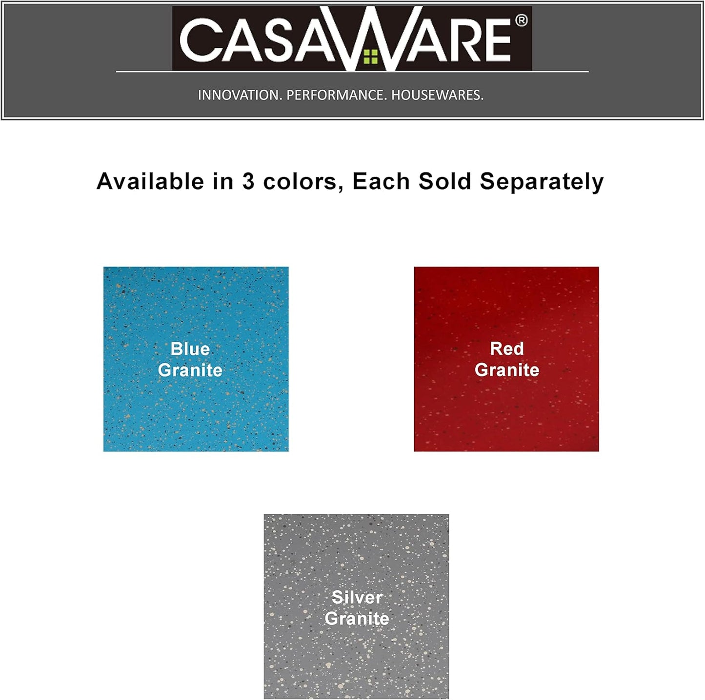 casaWare Mini Muffin Pan, 12 Cup Ceramic Coated Non-Stick (Blue Granite)