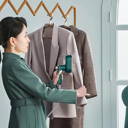Portable Mini Ironing Machine, 2 in 1 Steam Iron with Rotating Handle for Fabric Maintenance at Home and Travel
