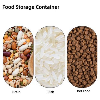 Rice Storage Container 25 lbs, 2 Packs Large Flour Storage Containers with Seal Locking Lid & Wheels, BPA Free Rice Dispenser, Measuring Cup | Scoop, for Sugar Cereal Dry Food, Dog Pet Food Bin -Green