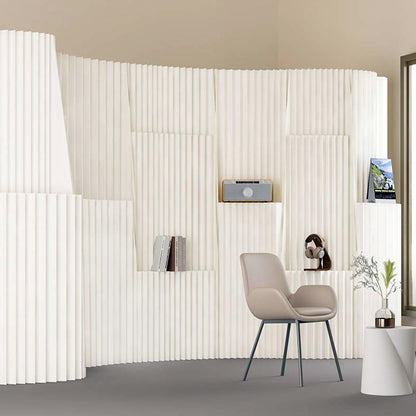 Paper Room Divider Temporary Wall Foldable Wall Divider Retractable Room Dividers and Folding Privacy Screens for Home/Office/Clothing Store/Enterprise/Studio