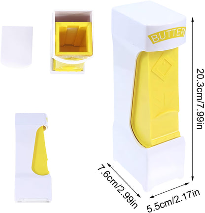 Butter Cutte, Simple One Click Stick Butter Cutter - Butter Cheese Cutter - Butter Dispenser to Store Butter for Making Bread, Cakes, Cookies. (Yellow)
