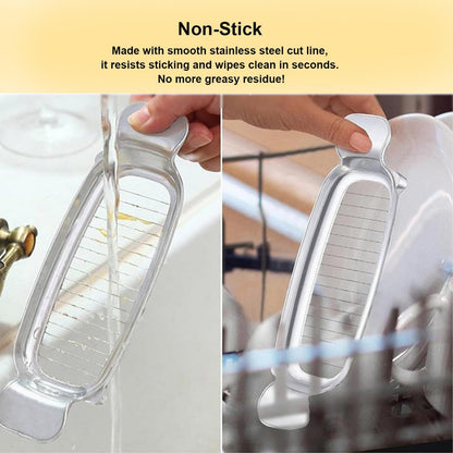 Butter Slicer Cutter & Cheese Cutter–Multi-Use Kitchen Tool for Evenly Slicing Butter Blocks, Cheeses, Eggs & Soft Fruits–Non-Stick，Compact & Portable for Home, BBQ, Camping（2 PACK)