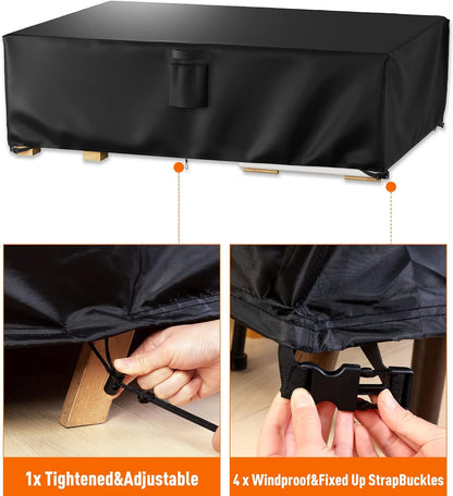 Ruimoy Outdoor Furniture Cover - Heavy-Duty Waterproof Protection for Tables & Chairs | 102" L x 74" W x 27.5" H