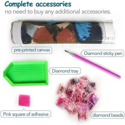 WHYCJXWL Diamond Art Kits for Adults and Kids, Full Drill Round Rhinestone Diamonds, Cross Stitch Embroidery Art, Winnie Pooh Diamond Art (12X16 Inch)