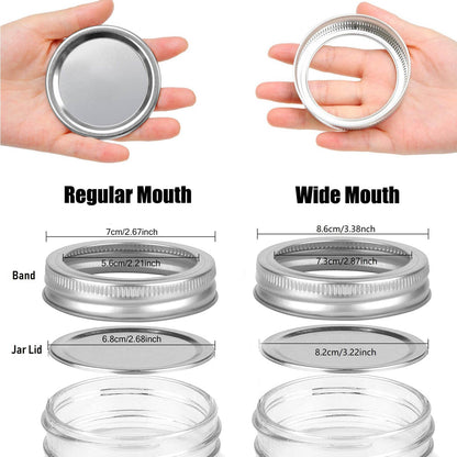 32Pcs Rust-Proof Canning Lids Wide Mouth, Wide Mouth Mason Jar Lids for Ball or Kerr, Large Mouth Mason Jars Lids