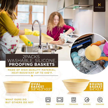 14pcs Sourdough Starter Kit, Bread Making Kit & Sourdough Bread Baking Supplies Kit, Banneton Basket Kit for Sourdough