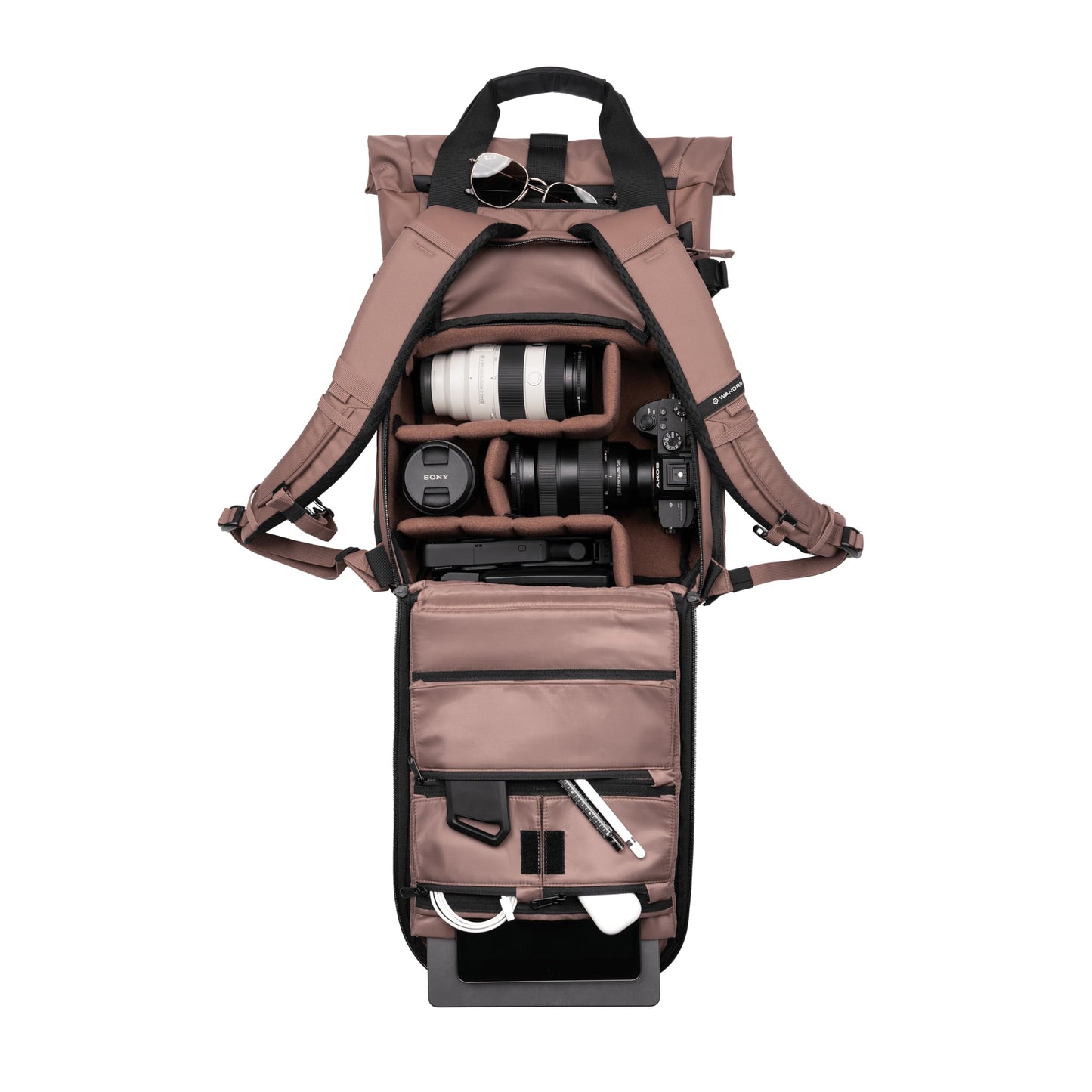 WANDRD PRVKE Rolltop 15L V4 Photography Bundle – Compact Travel Camera Backpack with Essential Camera Cube and Laptop Sleeve