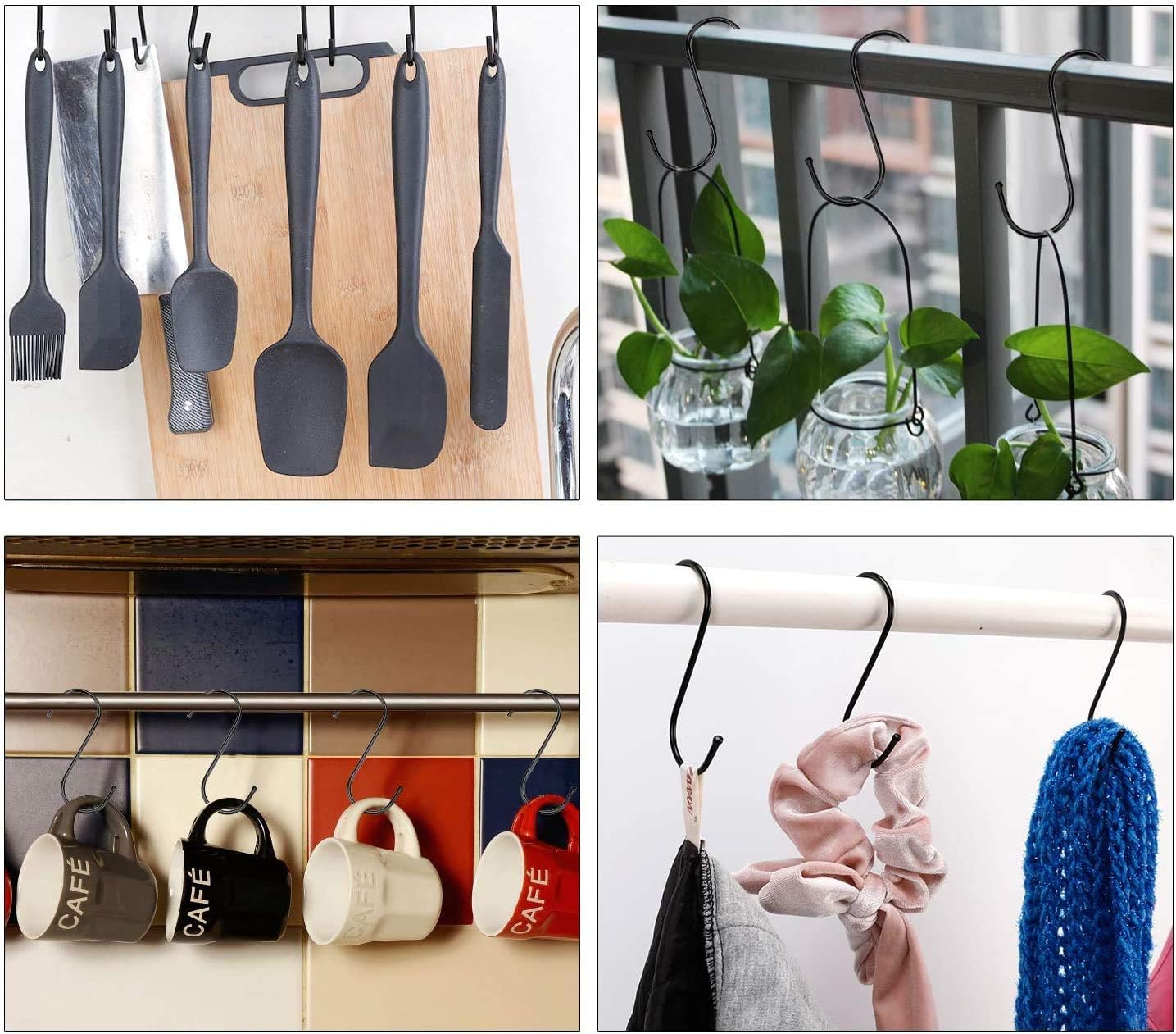 14 Pcs Heavy Duty 4.7 Inches Extra Large S Shape Hooks, Heavy-Duty Metal Hanging Hooks for Kitchenware and Gardening