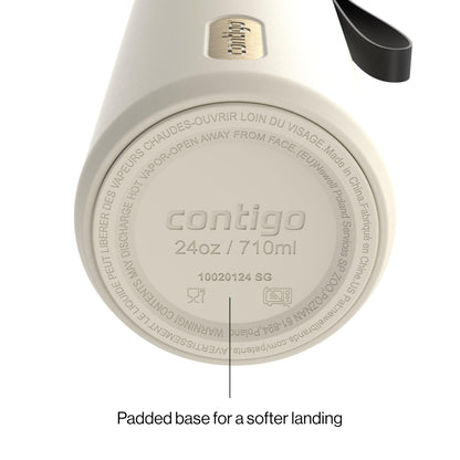 Contigo DualSip 24 oz Stainless Steel Vacuum-Insulated Water Bottle with Carry Strap & 2-in-1 Leakproof Lid (Straw or Spout), BPA-Free & Lead-Free, Dishwasher Safe