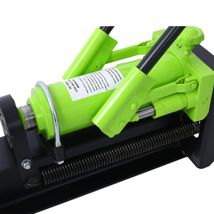 SRECELL 10 Ton Manual Hydraulic Log Splitter, Horizontal Steel Beam Wood Splitter with Wheels, Portable Cordless Firewood Splitter for Fireplace, Stove & Outdoor Use