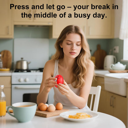 Egg Cracker, Silicone Egg Shell Opener, Cute Egg Shaped Design, Opens Eggs with Ease, A Little Happiness Boost for Your Kitchen.(Color: Red, 2-Pack)