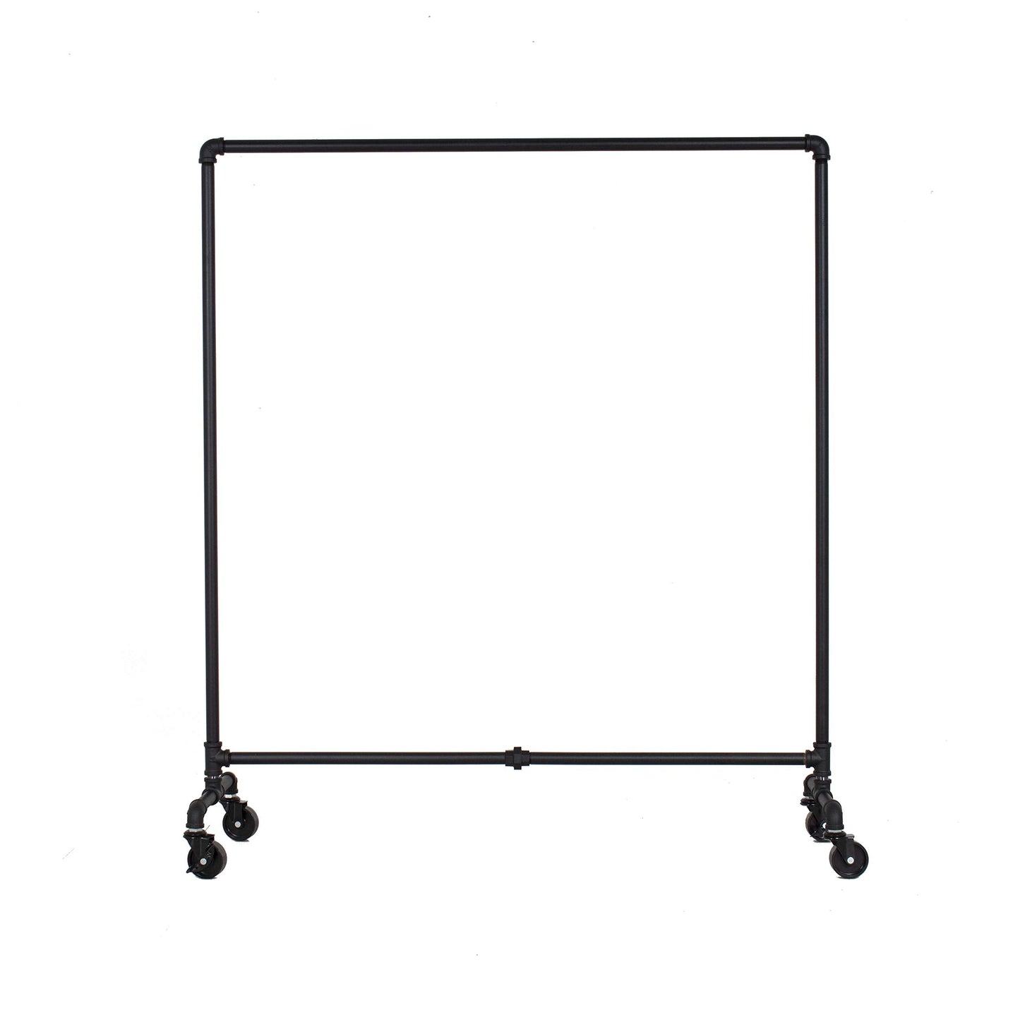 Industrial Pipe Rolling Clothing Rack by William Robert's Vintage (47" Wide)