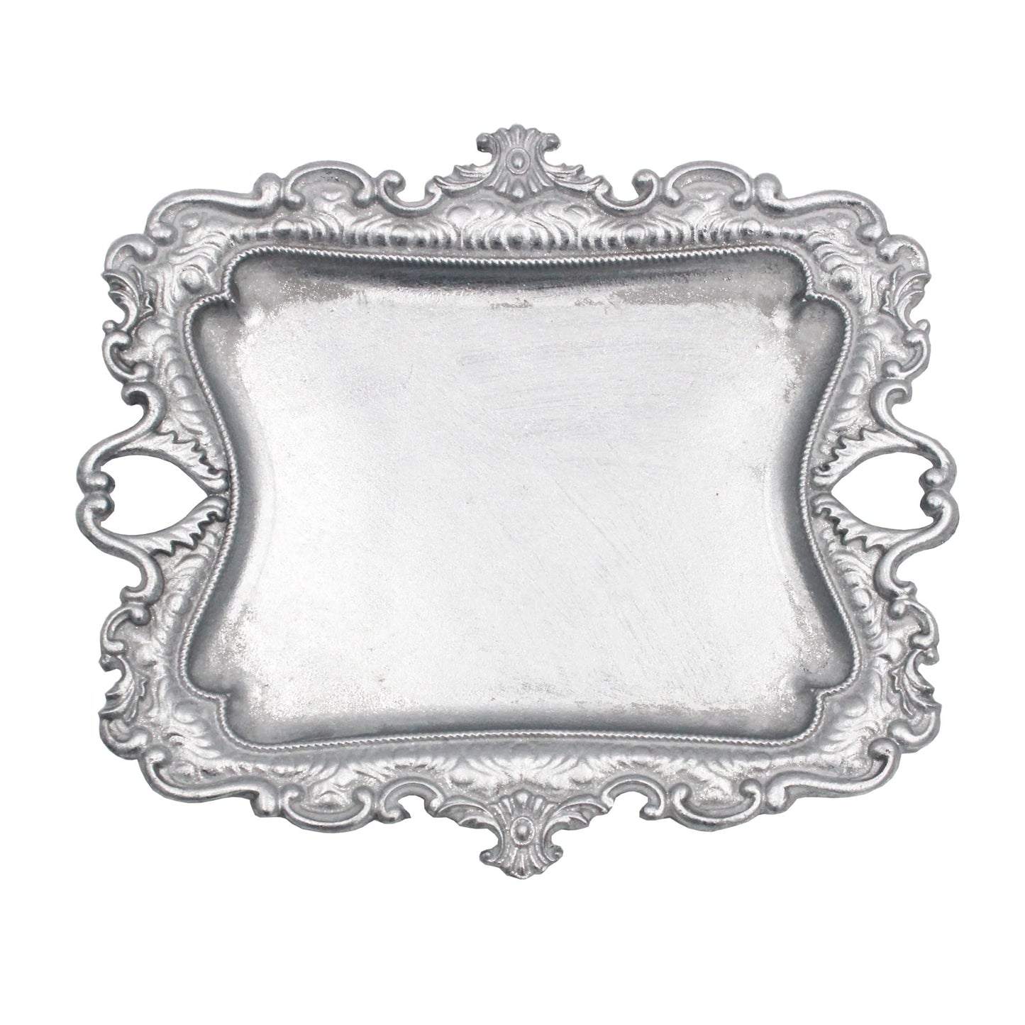 Vintage Small Sliver Ring Dish, Birthday & Wedding Gifts for Women，Wedding Ring Tray -Sliver (1 Pack)