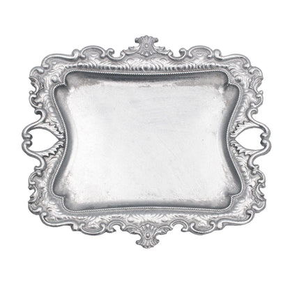 Vintage Small Sliver Ring Dish, Birthday & Wedding Gifts for Women，Wedding Ring Tray -Sliver (1 Pack)