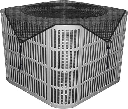 Air Conditioner Cover 28" X 28" for All Seasons, Includes Bungee Cords, Solid Black AC Compressor Condenser Top Cover