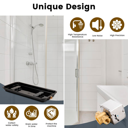 Faucet Steam System Steam Generator Auto Drain and Generator Pan for Use with 240v Generators, Steam System Automatic Purge Drain with Motorized Ball Valve for model AD-240, 5GA-PAD-240