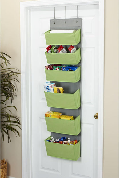 2167-1 Household Essentials Over-the- Over-the-Door Organizer, Green