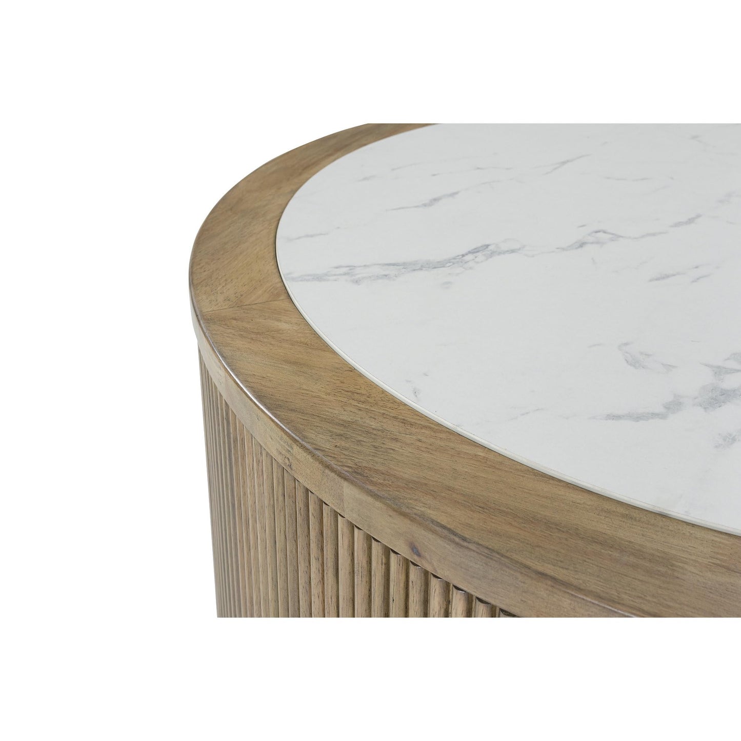 Signature Design by Ashley Camdill Contemporary Coffee Table with Wheel, Heat and Scratch Resistant, Light Brown & White