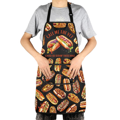 G2TUP Hot Dog Kitchen Apron Hots Dogs Cooking Apron Hots Dogs Maker Gifts Hot Dog Chef Apron Fast Food Lover Gifts (CALL ME THE ap)