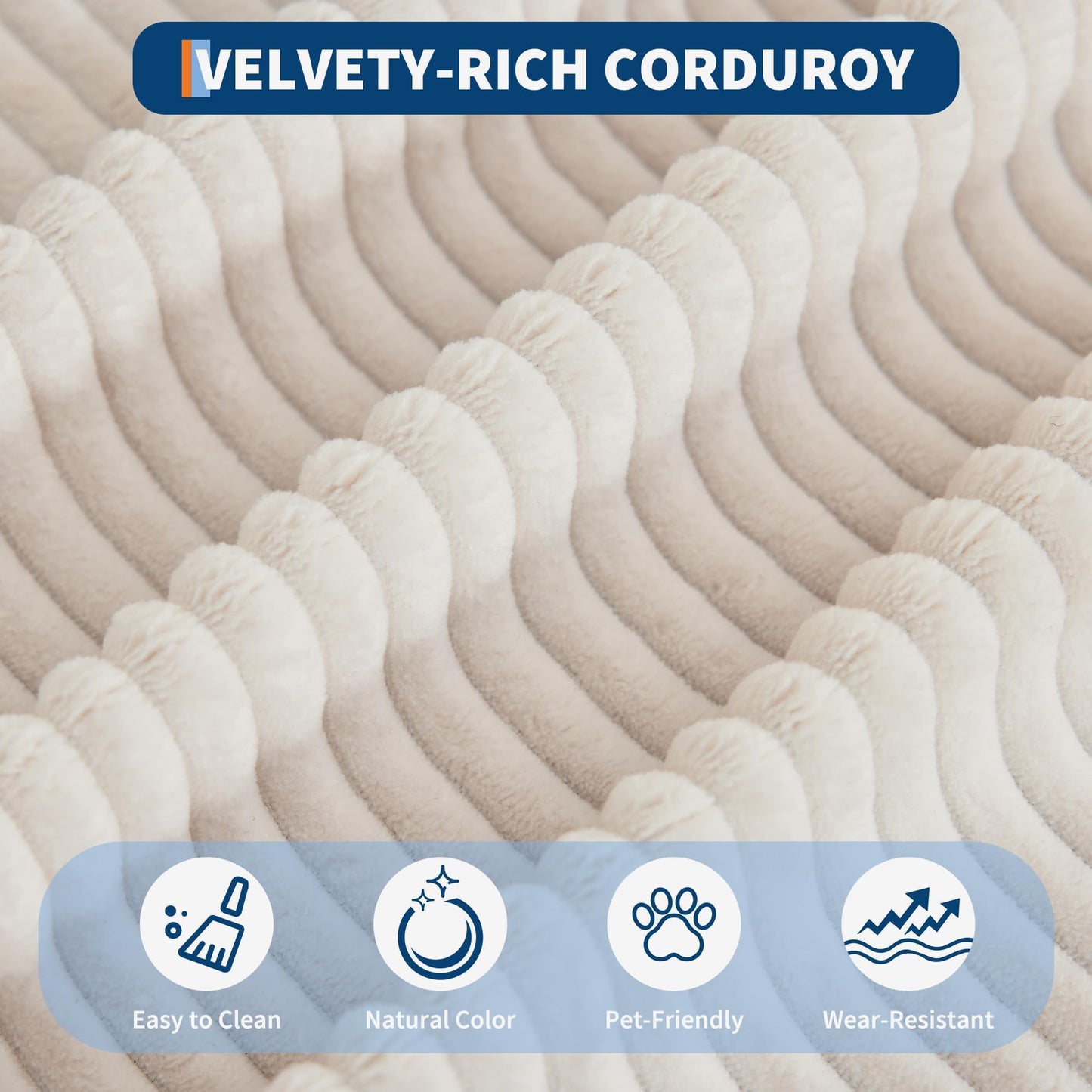 Rocking Recliner Chair for Adults Corduroy Wide Upholstered Glider Recliner with Cup Holder Deep Seat Single Sofa Rocker Chair for Nursery Living Room