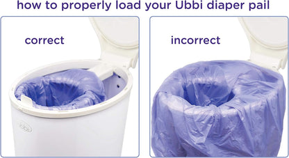 Ubbi Diaper Pail Bags - Disposable Baby Waste Bags | 75 Count, 13-Gallon Size, 3 Pack