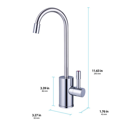 American Standard ASH-210 Hot Water Dispenser, Includes Polished Chrome Single Handle Faucet 1300 Watts, 110v