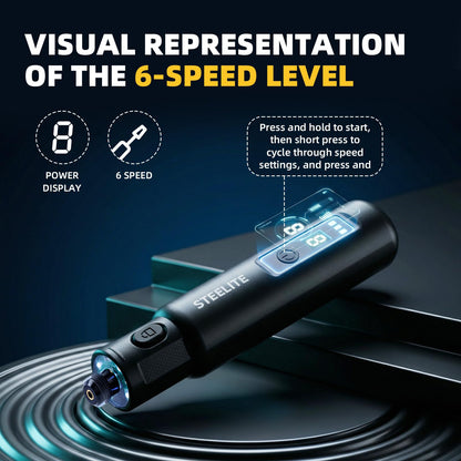 STEELITE Mini Cordless Rotary Tool, 6-Speed Rotary Tool Kit with 50 Accessories, Multi-Purpose and USB Charging 3.7V Power Rotary Tool for Engraving, Sanding, Polishing, Drilling, Etching, DIY Crafts