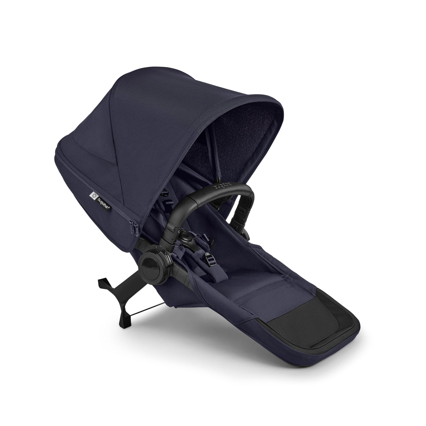 Bugaboo Donkey 6 Sibling Seat – Complete Second Seat Kit for Side-by-Side Double Stroller Conversion, Reversible & Reclining Toddler Seat with Sun Canopy – Deep Indigo