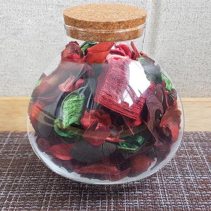 Toddmomy Glass Terrarium Bottle with Cork Lid, Closed Micro Landscape Round Jar, Desktop Moss Container for DIY Fairy Garden and Plant Ecosystem