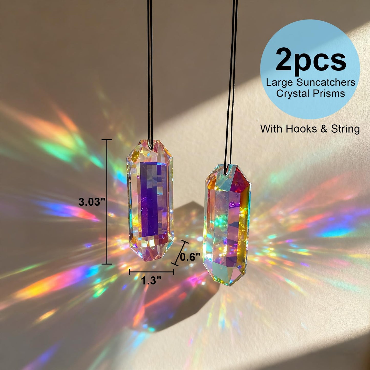DIY Crystal Suncatcher Kit with Wind Chime/2pcs Large Prism,Dream Catchers Arts and Crafts Kits for Adults Hobbies,Sun Catchers Beads with Butterfly for Indoor Window Hanging Outdoor Decor Gifts