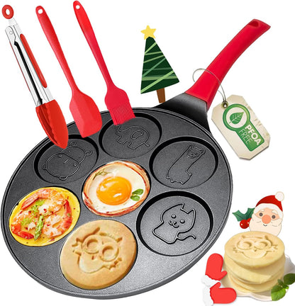Egg Pan Omelette Maker, Nonstick Pancake Skillet for Breakfast, Cookies, Burgers