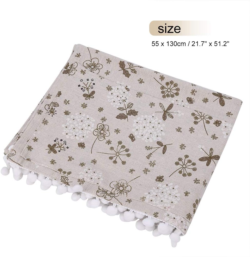 Fridge Washing Machine Dust Proof Cover Protector, Multi-purpose Cotton Linen Universal Top Cover with Storage Bag