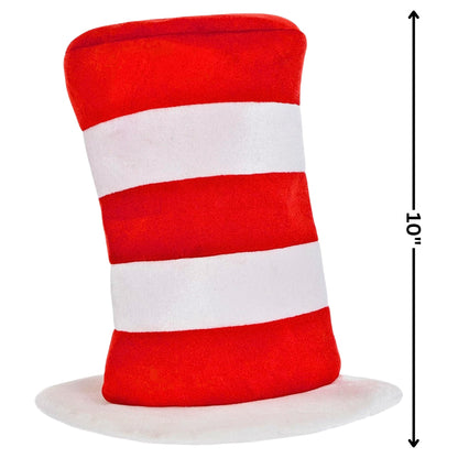 Bold Red & White Dr. Seuss Cat in the Hat - One Size Fits Most (1 Pc.) - Premium Quality Material - Perfect for Costumes and Themed Parties