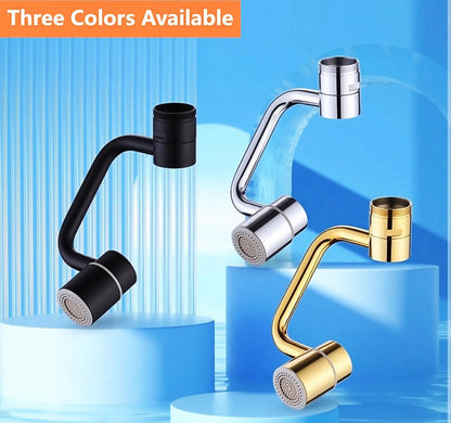 BOSICATS 1080° Brass Faucet Extender, Sink Faucet Extender for Toddlers, 2 Spray Modes Kitchen Faucet Aerator, Fits 55/64" & 15/16" Threads (Gold)