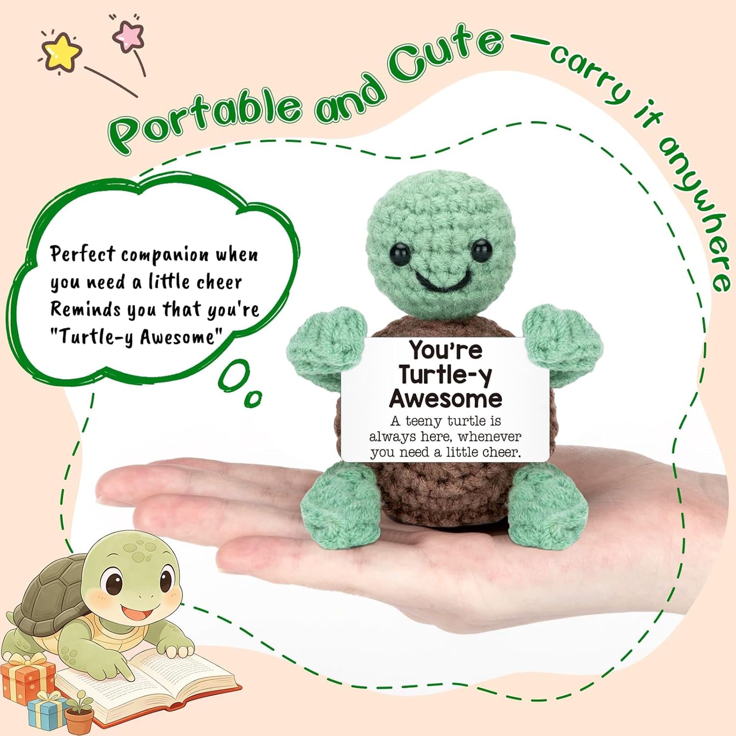 2026 Mini Funny Turtle Gifts Mothers Day Teacher Appreciation Graduation Nurses Week Fathers Day, Birthday Gifts