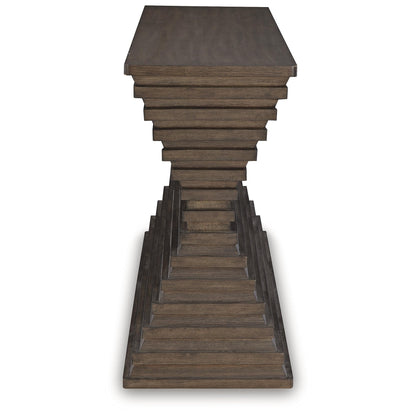 Signature Design by Ashley Hannodream Contemporary Sofa Table with Solid Wood Frame, Warm Brown