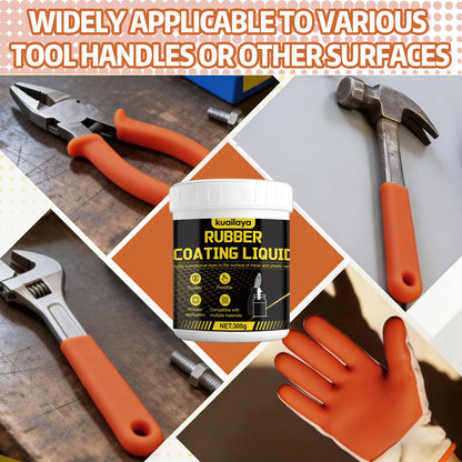 kuailaya Rubber Dip for Tools, Liquid Rubber Dip Tool Handle Dip Coating Effective Protection Slip Resistance Waterproof and Insulating Easy to Peel for Tool Protection, Creative DIY, Orange-red 300g