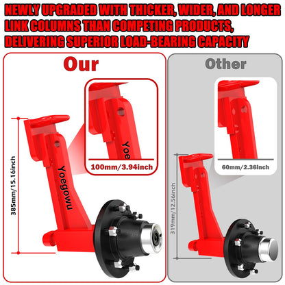 2-Pack Shipping Container Wheels Kit with 8 Lug Bolt-On Spindle,Heavy-Duty Shipping Container Axles for Up to 40ft Containers, 15000LB Capacity, Shipping Container Accessories (8 Lug x 6.5)