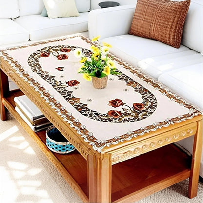 23"x47"Red USTIDE Embroidery Flower Table Runner Roses Design Table Overlays Durable Cut Work Table Cloths Table Cover