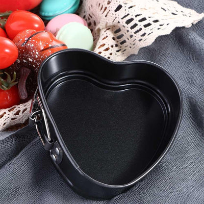 Heart Shaped Springform Cake Mold Pan, Nonstick Bakeware with Removable Loose Base for Cake Baking