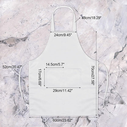 Syhood 18 Pack Adjustable Bib Aprons - White