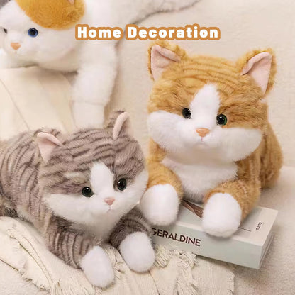 Leahaoe Weighted Stuffed Cat 19" 2Lbs, Realistic Cat Stuffed Animal for Kids and Adutls, Soft Orange Weighted Plush Animal Pillow Toy